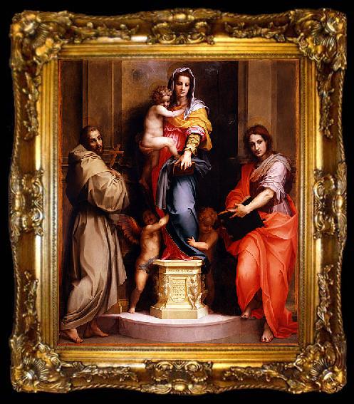 framed  Andrea del Sarto Madonna delle Arpie, ta009-2